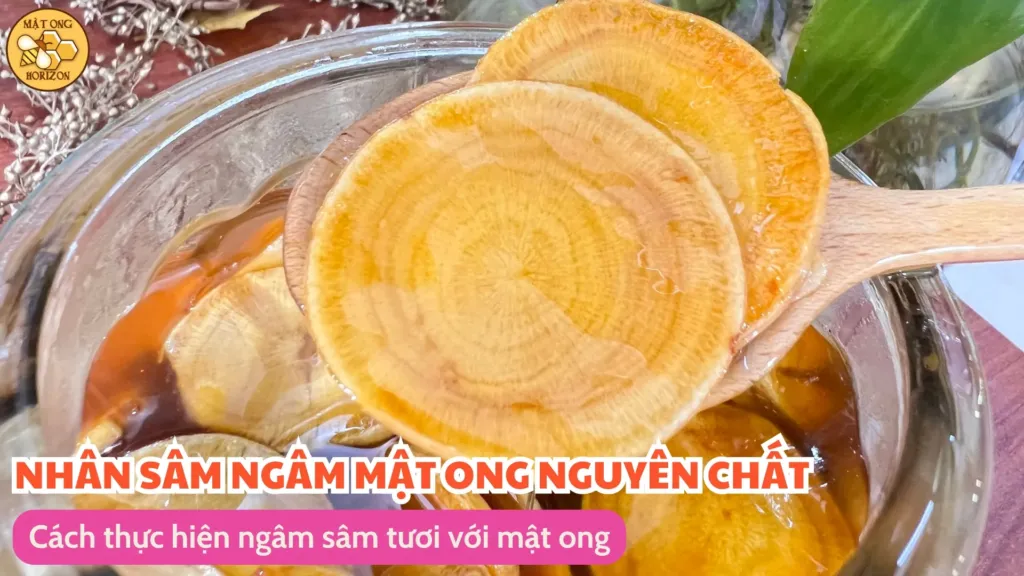 Cách thực hiện ngâm sâm tươi với mật ong